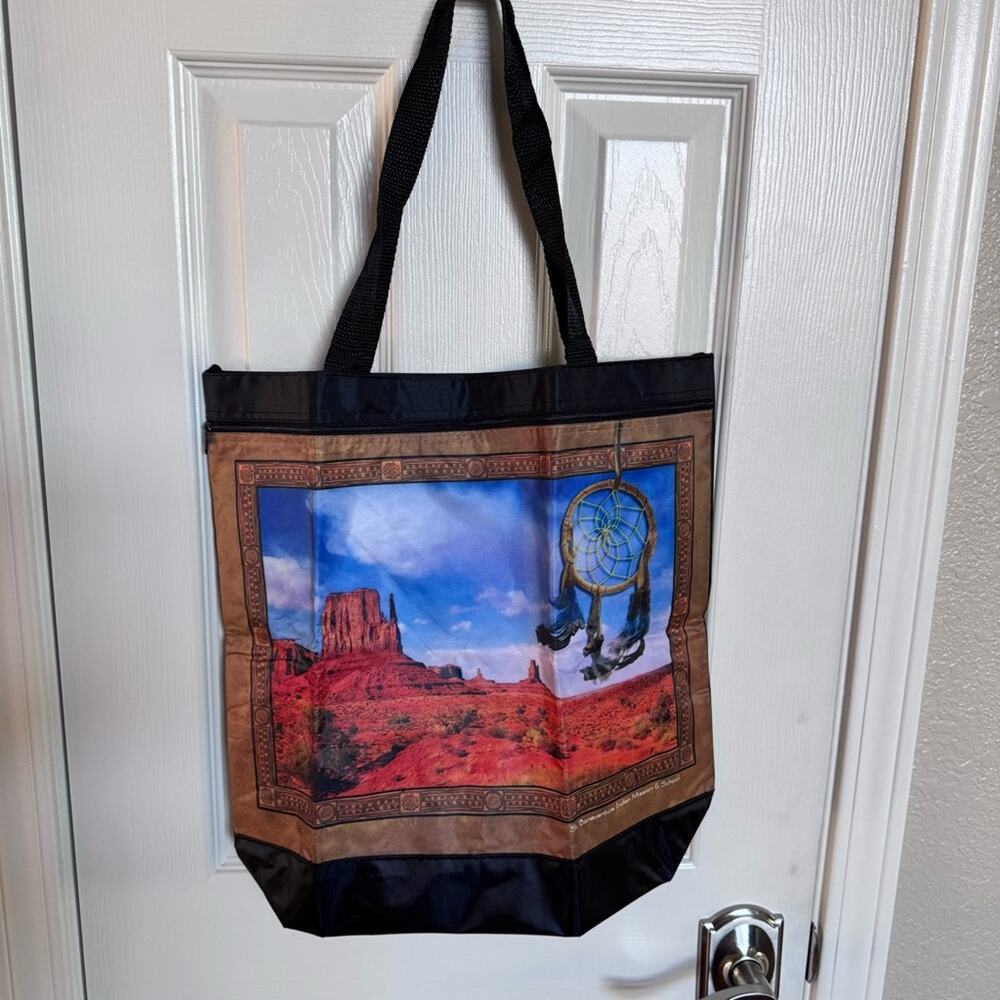 St. Bonaventure Indian Mission & School Tote Bag Dream Catcher Graphic Shopper